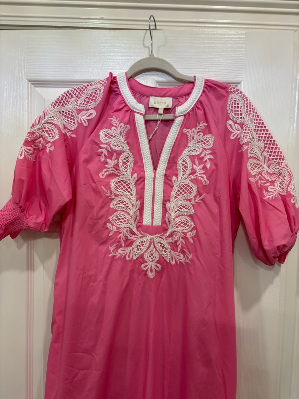 entro Pink Embroidered Dress - Picture 3 of 3